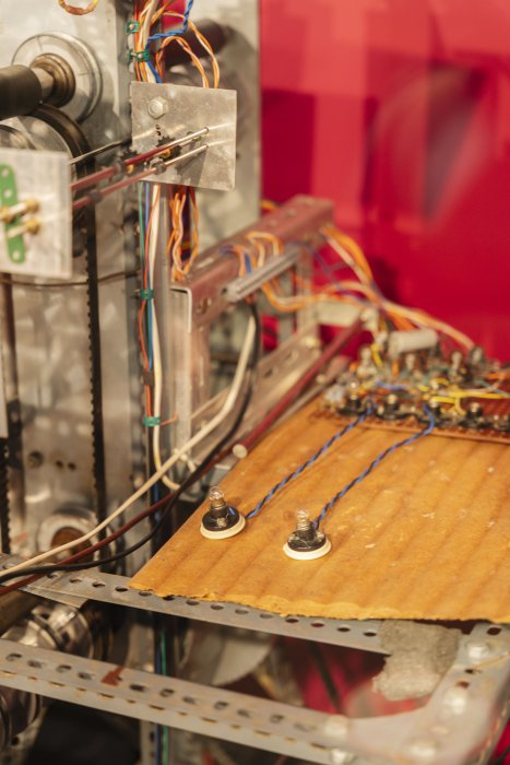 Close-up detail of sound board