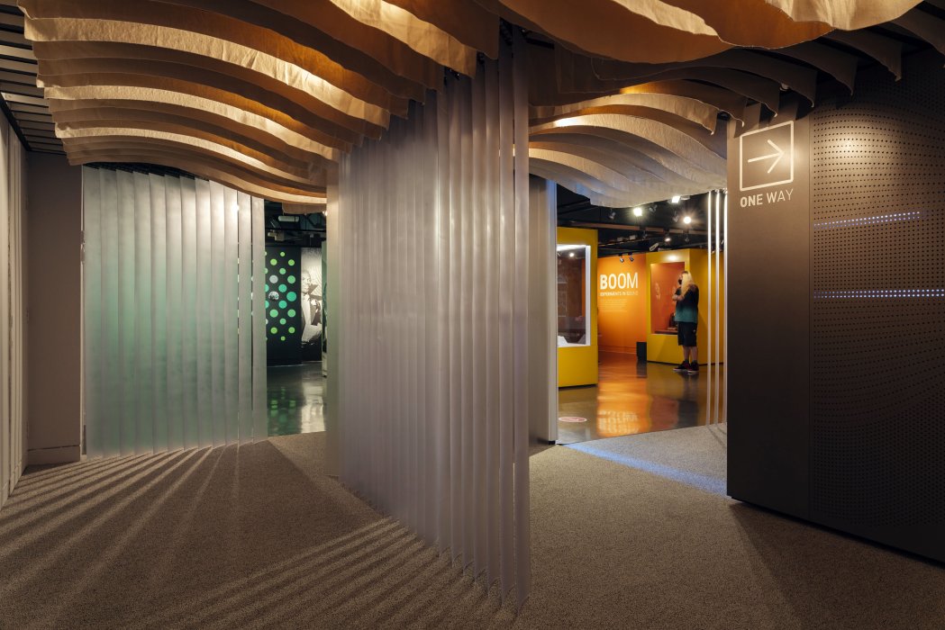 Wide view of Boom exhibition